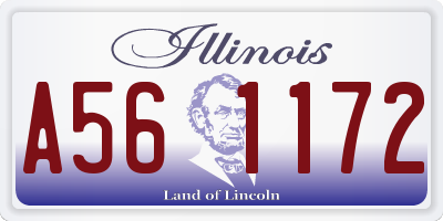 IL license plate A561172