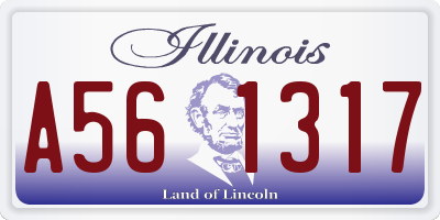 IL license plate A561317