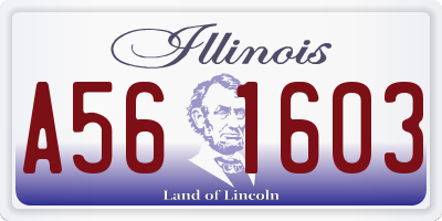 IL license plate A561603