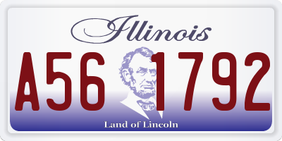 IL license plate A561792