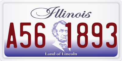 IL license plate A561893