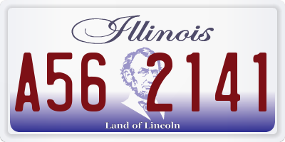 IL license plate A562141