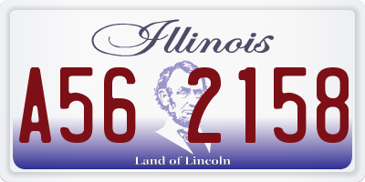 IL license plate A562158