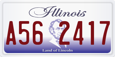 IL license plate A562417