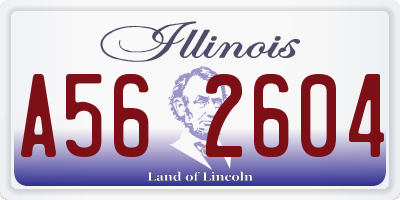 IL license plate A562604