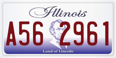 IL license plate A562961