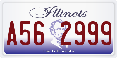 IL license plate A562999