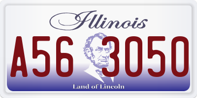 IL license plate A563050