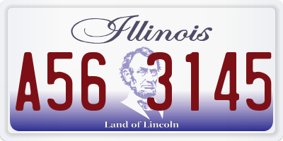 IL license plate A563145