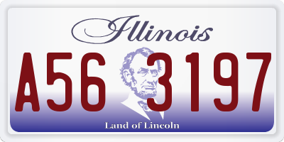 IL license plate A563197