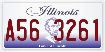 IL license plate A563261