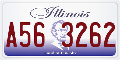 IL license plate A563262