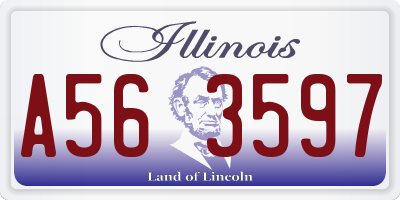 IL license plate A563597