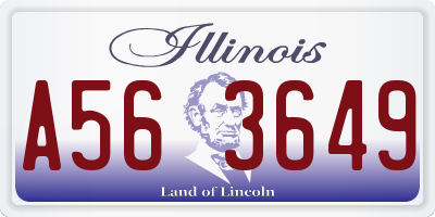 IL license plate A563649
