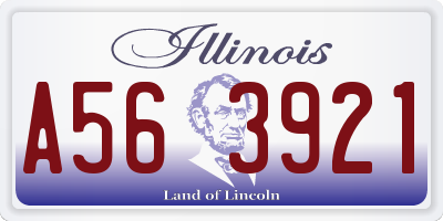 IL license plate A563921