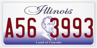 IL license plate A563993