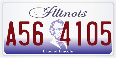 IL license plate A564105