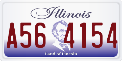IL license plate A564154