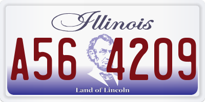 IL license plate A564209