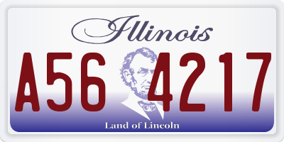 IL license plate A564217