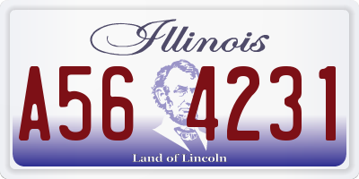 IL license plate A564231