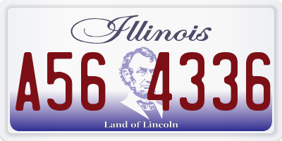 IL license plate A564336
