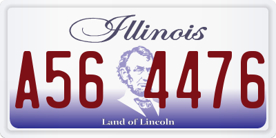 IL license plate A564476