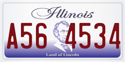 IL license plate A564534