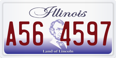 IL license plate A564597