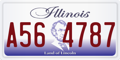 IL license plate A564787