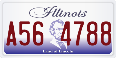 IL license plate A564788