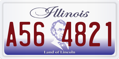 IL license plate A564821