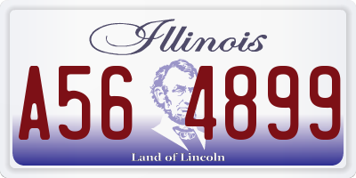 IL license plate A564899