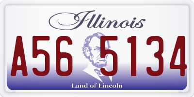 IL license plate A565134