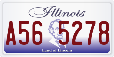 IL license plate A565278