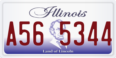 IL license plate A565344