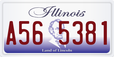 IL license plate A565381