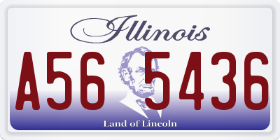 IL license plate A565436
