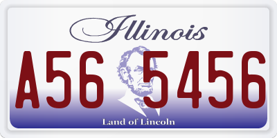 IL license plate A565456