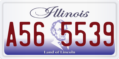 IL license plate A565539