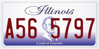 IL license plate A565797