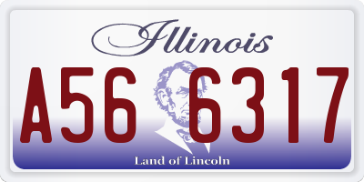 IL license plate A566317