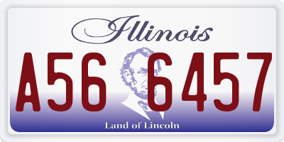 IL license plate A566457
