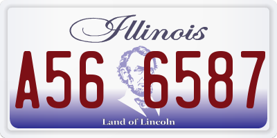 IL license plate A566587