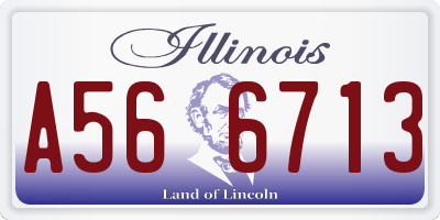 IL license plate A566713