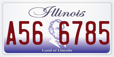 IL license plate A566785