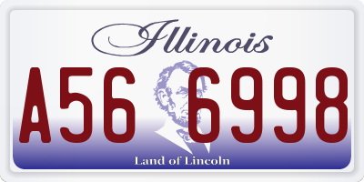 IL license plate A566998