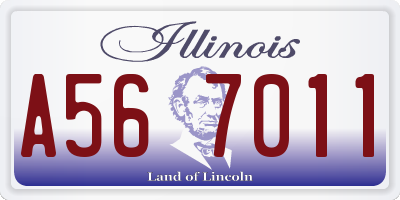 IL license plate A567011