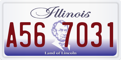 IL license plate A567031