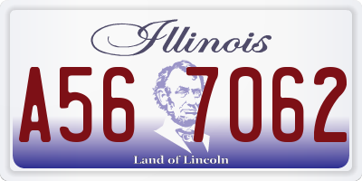 IL license plate A567062